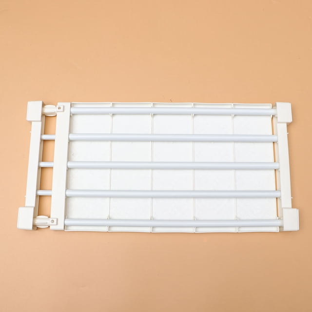 COMPUKAS Shelf Dividers for Closet 1Set Space Saving Stable White Rectangular Abs Stainless Steel