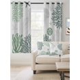 thumbnail image 2 of Fsddascl Sage Green Coastal Blackout Curtains for Bedroom/Living Room, Thermal Insulated Kitchen Curtains, Coral Grey Jellyfish Nautical Grommet Darkening Window Treatment Drapes 52"x84"x2, 2 of 8