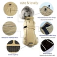 thumbnail image 6 of MAMORE Dog Winter Jacket, Waterproof dog coat, Warm Windproof dog clothes, for Small Medium and Large Dogs（Blue,L), 6 of 9