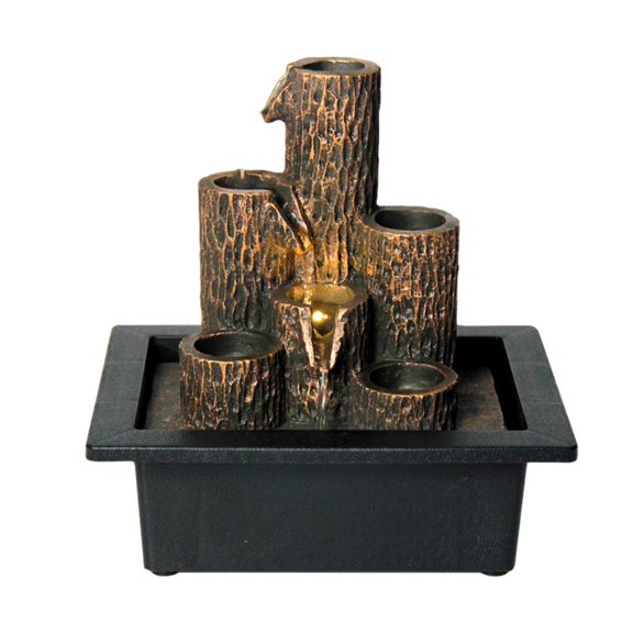 Bearachild Fuente de para meditación, fuente de agua corriente iluminada, decoración del hogar Humidificadores tipo 4