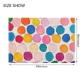 thumbnail image 4 of Yayeee Bath Rug for Bathroom Floor Non Slip Contour Fluffy Soft Absorbent Mat, 20"x24", Watercolor Circles, 4 of 7