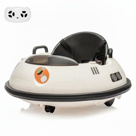 Kselythan Electric Ride On Bumper Car 12V 4.5AH, Parent Remote Control 360° Spinning Toy with Lights Music Safety Belt