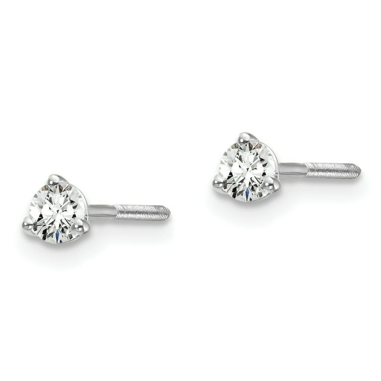 White gold deals earrings walmart