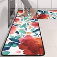 thumbnail image 2 of Kitchen Rugs Sets Of 2,Pioneer Flower Floral Print Pattern Anti Fatigue Kitchen Mat Rugs Non Slip Washable,Decorative Kitchen Floor Mats for Kitchen,Sink,Laundry,17"x47"+17"x47", 2 of 5