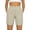 Khaki, variant on Women's Summer Shorts Cotton and Linen/Wash Water Wrinkled Cloth Lightweight Shorts for Women Casual Summer Shorts with Pockets High Waisted Shorts Wowomen Black,XL