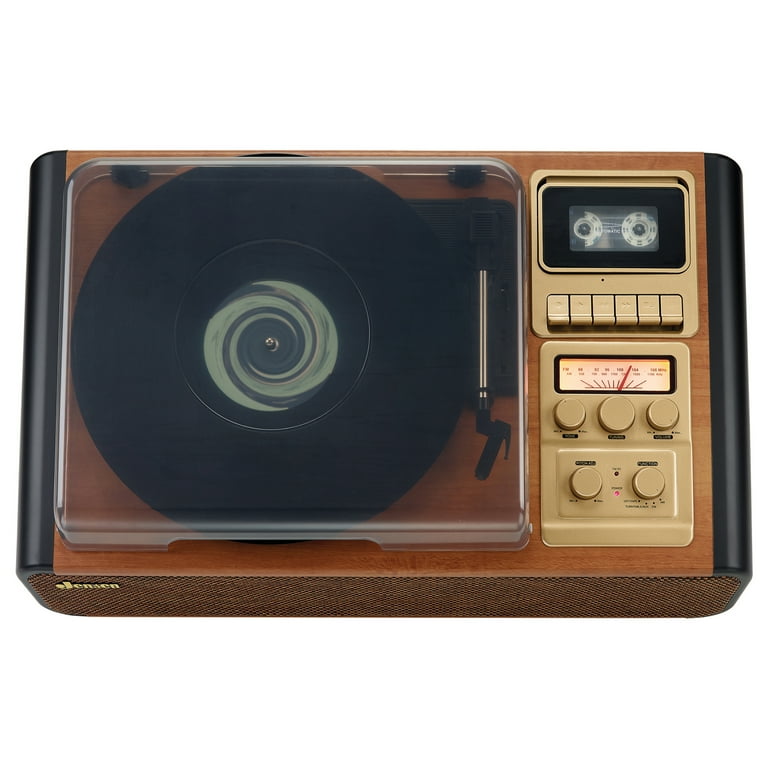 Jensen Vintage 3-Speed Belt-Drive Turntable, Pitch Control Jensen Vintage 3-Speed Belt-Drive Turntable, Pitch Control