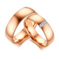 thumbnail image 2 of Classic Wedding Rings For Men Women Rose Gold Anniversary Promise Band, 2 of 7