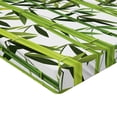 thumbnail image 2 of Ambesonne Botanical Fitted Sheet, Green Plants Illustration, Twin Size, White and Green, 2 of 3