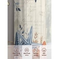 thumbnail image 6 of Orange Blue Starfish Coastal Sheer Curtains 54 Inch Length 2 Panels for Living Room, Summer Beach Eucalyptus Rustic Voile Kitchen Curtain Set, Luxury Privacy Drapes Window Treatment for Bedroom, 6 of 7