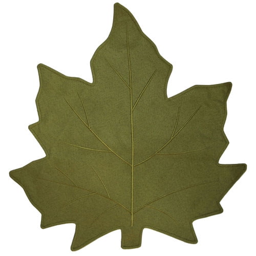 Better Homes and Gardens Shaped Leaf Placemat, Green