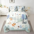 thumbnail image 2 of jejeloiu Cute Fox Deer 7-Piece Twin Bedding Sets,Wild Animal Bedding Comforter Set For Girls Boys Reversible, 2 of 8