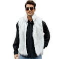thumbnail image 2 of Fgnfyis Winter Coats for Men Standing Collar Imitation Long Coat Trench Coat Mens Coat White S, 2 of 9