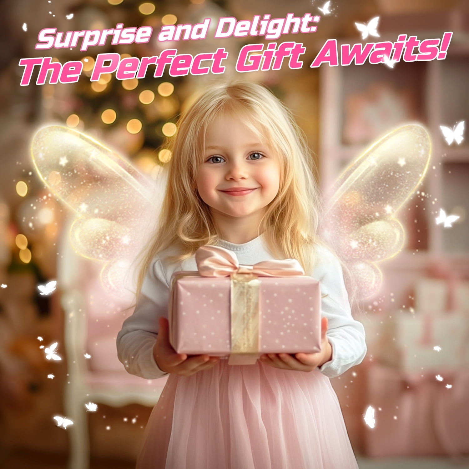 DEERC Rainbow Edition Remote Control Car for Girls, 2.4GHz Double Sided RC Car with 360° Rotation, LED Headlights, All Terrain Off-Road Stunt RC Truck, Birthday Gifts for Girls Aged 6-8