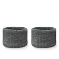 thumbnail image 2 of COUVER 2.5 Inch Solid Terry Cotton Athletic Sweat Wristbands Charcoal 2 Pairs (Mens), 2 of 9