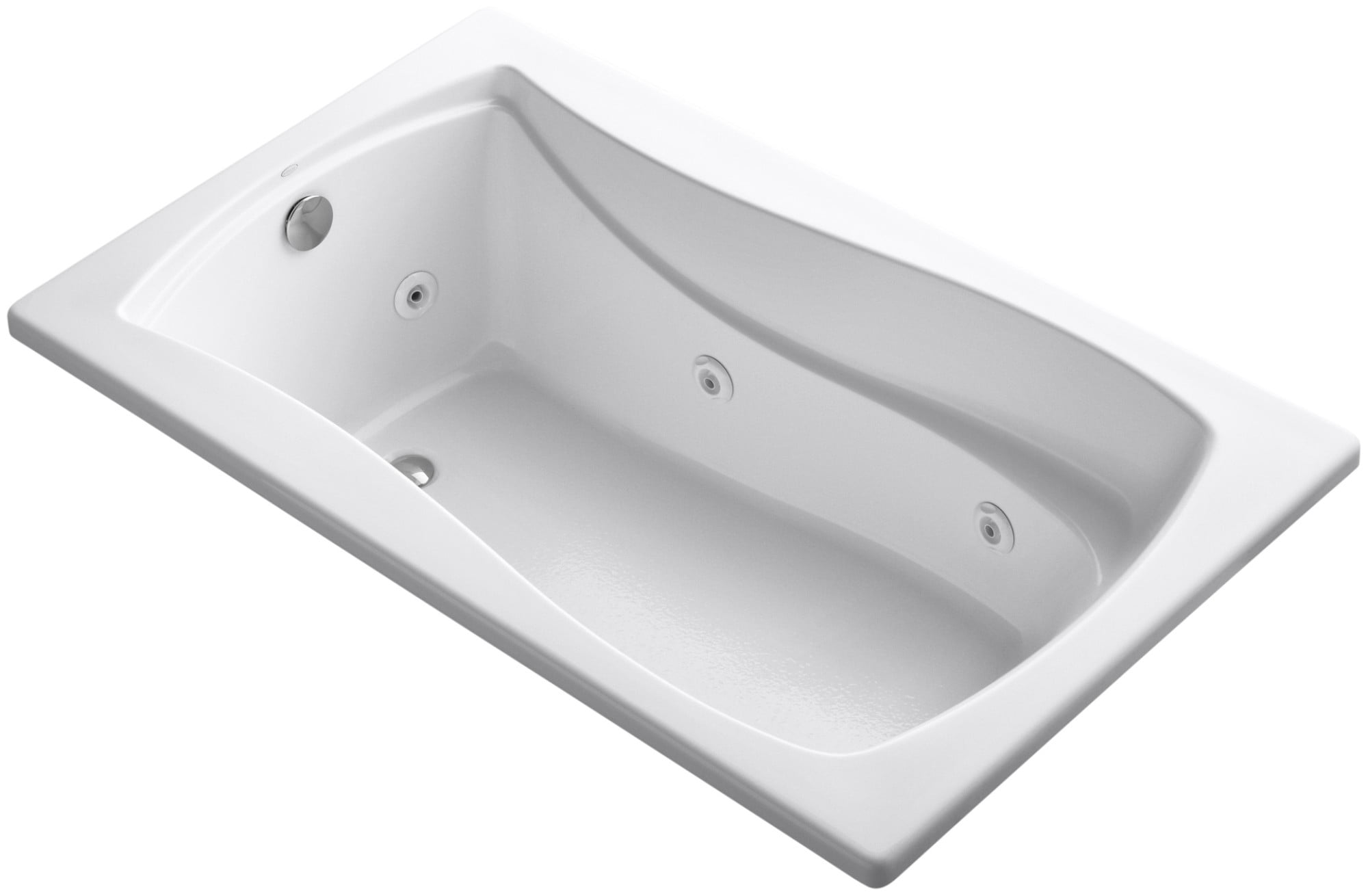 Kohler K1239H Mariposa Collection 60" Three Wall Alcove Jetted Whirlpool Bath Tub