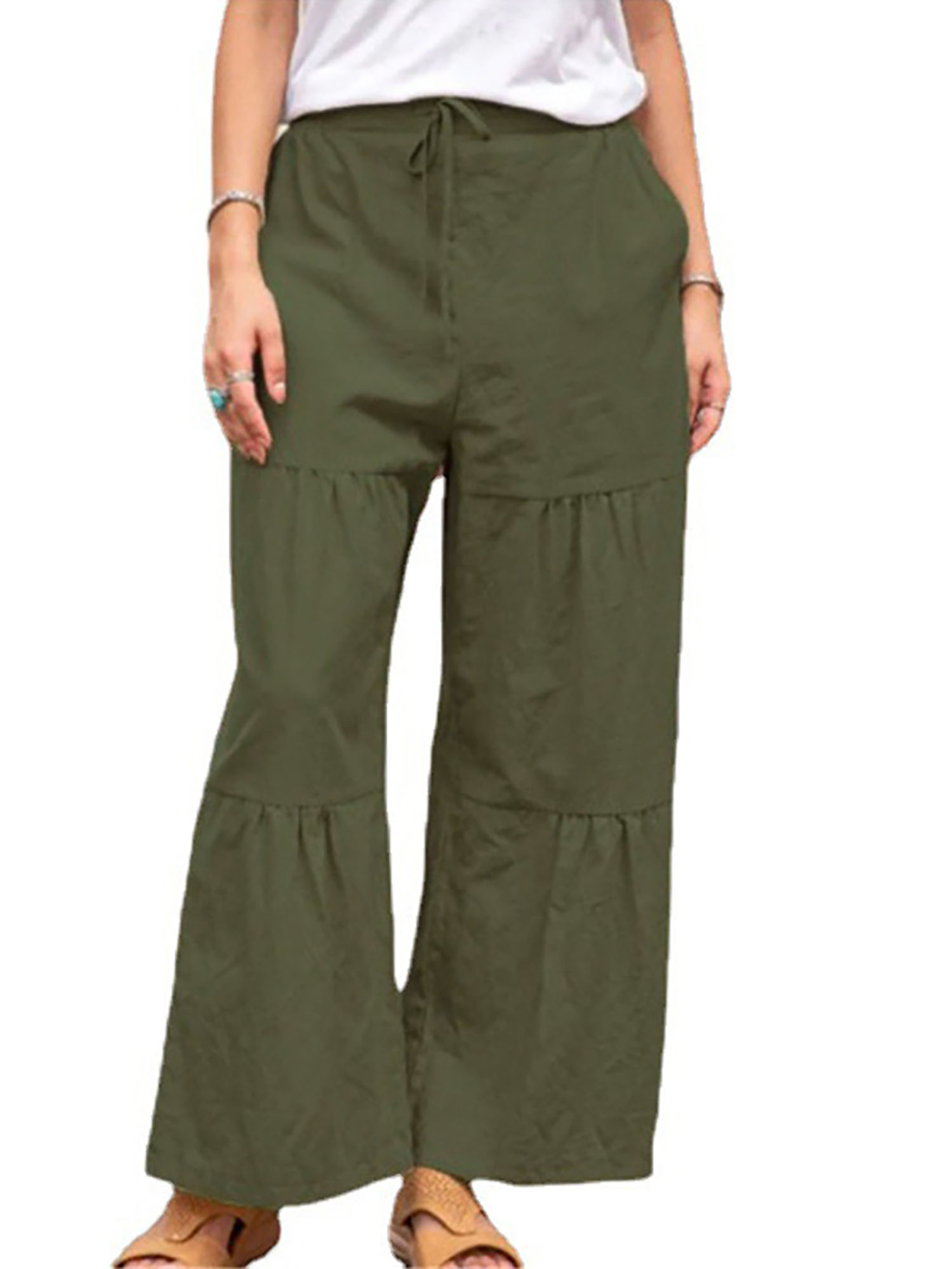 Ladies cotton drawstring trousers Outlet