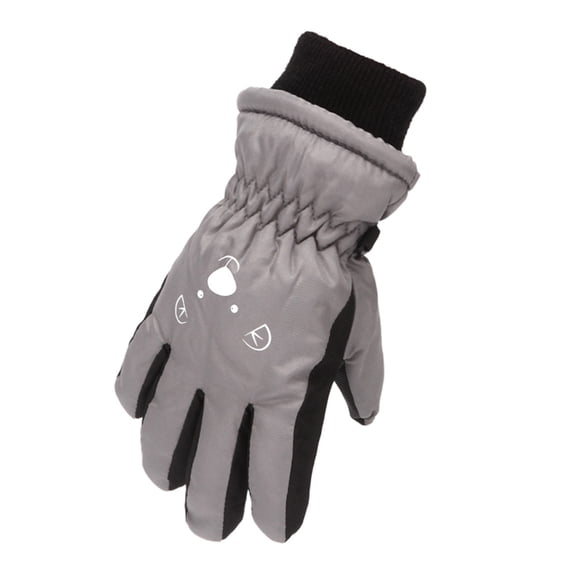 Wijhcboe 2025 Winter Outdoor Kids Boys Fleece Gloves Kids Girls Snow Skating Snowboarding Running Gloves for Boys Windproof Warm Ski Gloves Gantlet Gloves Girls Gloves 4-7 Head Snow Gloves Kids