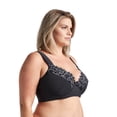 thumbnail image 2 of Curve Muse Womens Plus Size Minimizer Underwire Bra With Lace Embroidery-2 Pack-Pink,Dark Grey-42DDDD, 2 of 6