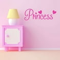 thumbnail image 3 of Girls Princess Cute Girly Wall Decal Decoration Princess with Hearts Girly Vinyl Wall Decal Art Lasts Years and Easily Removable - Size: 30 In(W) x 12 In(H), 3 of 5