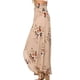 thumbnail image 5 of Falda Larga Con Estampado Floral Mujer Ropa De Verano Falda Con Abertura Con Cordones, Gris Rosa, M Eigraketly AP001656-02, 5 of 7