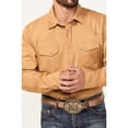 thumbnail image 3 of Blue Ranchwear Men's Solid Twill Long Sleeve Snap Western Shirt Bronze X-Large, 3 of 4