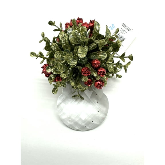 6in Mistletoe Round Crystal-Like Ornament by Ganz