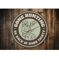 thumbnail image 1 of Back at Dark Thirty Hunting Novelty Sign, Metal Wall Decor - 12" Round, 1 of 4