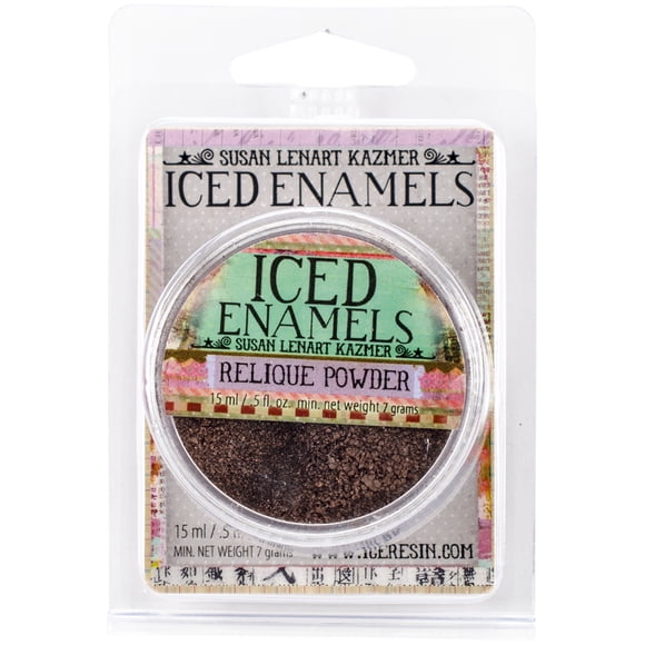 Iced Enamels Relique Powder .5oz-Torched Copper