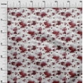 thumbnail image 3 of oneOone Silk Tabby Maroon Fabric Floral & Sewing Craft Projects Fabric Prints By Yard 42 Inch Wide, 3 of 5