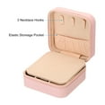 thumbnail image 4 of Uxcell Travel Jewelry Case, Small Jewelry Organizer Portable Mini Jewelry Box with Mirror Square Style 1, Pink, 4 of 5