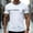 White, variant on Mens Ringer Tshirt Casual Heavyweight Summer Crewneck Short Sleeve Graphic Tees Size 3XL White