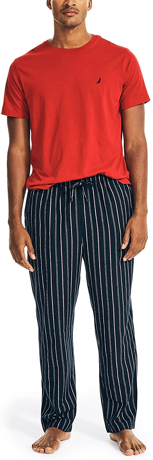 Nautica Mens Flannel Pajama Set Large 