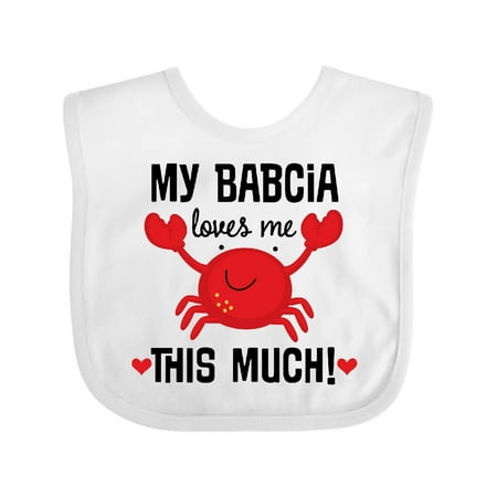 

Inktastic My Babcia Loves Me Grandson Gift Baby Boy or Baby Girl Bib