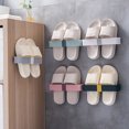 thumbnail image 2 of 5pcs Punching Free Wall-Mounted Slipper Rack Home Door Back Rack(Assorted Color), 2 of 9