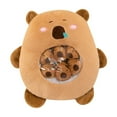 thumbnail image 1 of Peluche de carpincho, animal de peluche de carpincho para acurrucarse, cómodo y de dibujos animados. marrón, 1 of 9