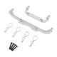 thumbnail image 1 of Montajes de postes de carrocería delanteros y traseros RC 1:14 Accesorios de actualización Accesorios de carrocería de metal plateado, 1 of 9