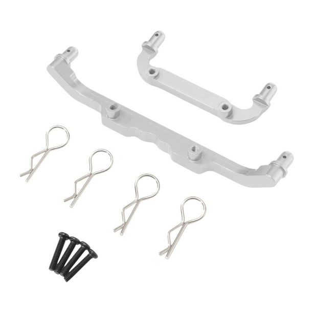 Montajes de postes de carrocería delanteros y traseros RC 1:14 Accesorios de actualización Accesorios de carrocería de metal plateado