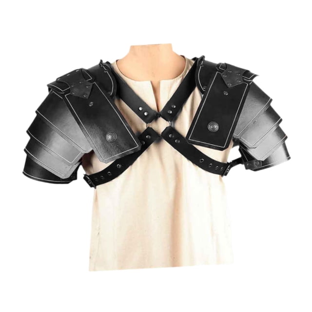 harper Medieval Shoulder Pauldron Theatrical Prop Party Steampunk Fancy Dress Shrug Black