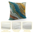 thumbnail image 4 of Creowell Marbles Throw Pillow Covers SetAbstract Acrylic Blue Marbling Artwork Texture Golden Glitter Decorative Throw Pillow Cover Farmhouse Pillowcase for Living Room Sofa Bed, 4 of 5