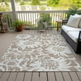 thumbnail image 6 of Addison Rugs Chantille Indoor/Outdoor Transitional Floral Taupe Washable Rectangle Rug, 8' x 10', 6 of 6