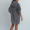 thumbnail image 5 of hotojiny Hoodies Sweatshirt Dress for Women Oversized Casual Pullover Long Sleeve Mini Dresses Cute Solid Trendy Clothes, 5 of 7