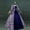 Blue, variant on BLTIBY Women Court Gowns Dress Medieval Fall Winter Gothic Retro Solid Ball Gowns Lace Patchwork Flare Sleeve Premium Halloween Dresses 2024 Blue XL