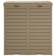 thumbnail image 3 of vidaXL Outdoor Garbage Bin Light Brown 78x41x86 cm Polypropylene, 3 of 5