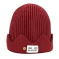 thumbnail image 2 of Dyfzdhu Men Women Outdoor Knitted Wool Hat Warm Sports Crown Melon Woolen, 2 of 5