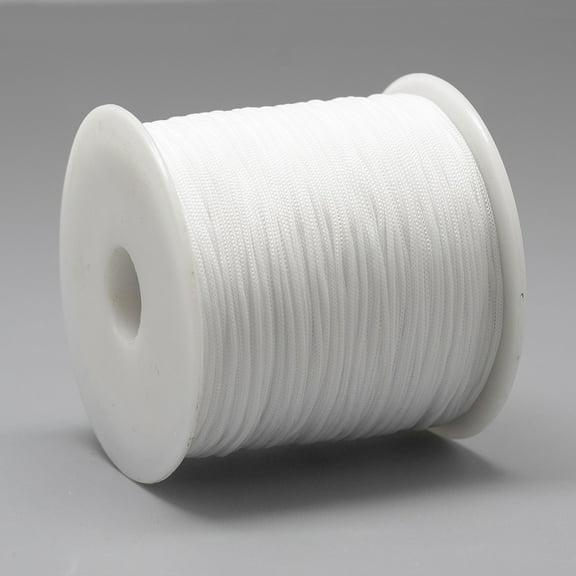 Polyester Cords White 0.8mm about 131.23~142.16 yards(120~130m)/roll