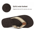 thumbnail image 3 of WOTTE Men's Flip Flop Classic Shockproof Sandals Non-Slip Thong Shoes Size 8, Beige, 3 of 5