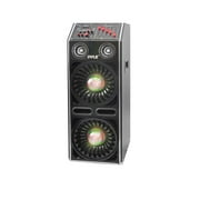 Disco Jam 2 BT Active Powered Speaker System, Flashing DJ Lights, Dual 10-Inch Woofers, Dual 3-Inch Tweeters, USB/SD Memory Card Readers, Aux (3.5mm) Input, 1500 Watt