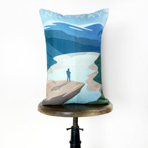 Norway | Adventure Time | 12x18 | Pillow Cover | Wander lust | Throw Pillow | Travel Decor | Travel Gift | Gift for Friend | Gift for Women