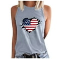 thumbnail image 2 of Brilliant Tank Tops for Women Plus Size Women's Sleeveless Summer Sexy Casual Tops Regular Round-Neck Printing Sleeveless Vest Tops (Gray,S), 2 of 5