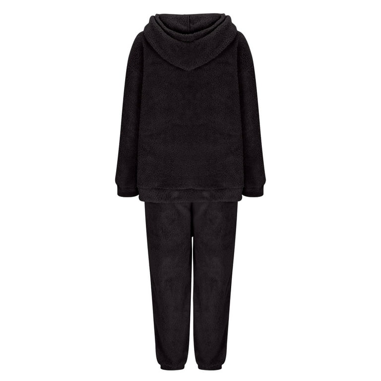 VBTAPA Fleece Pajama Set for Women Fuzzy Lounge Sets Winter